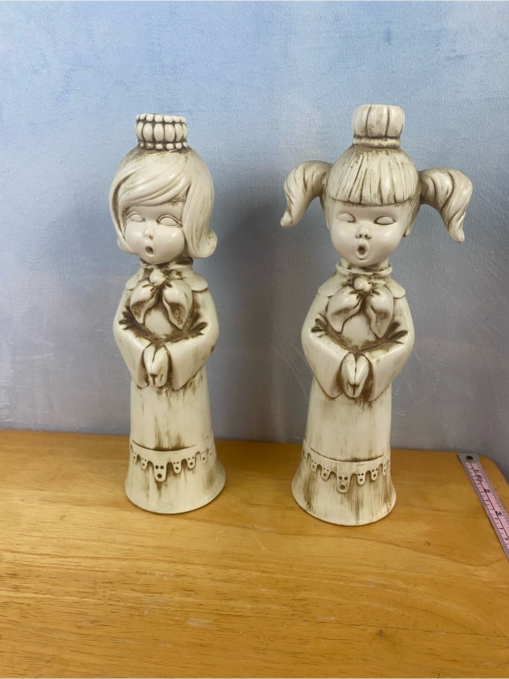 Vintage Mid-Century Christmas Caroler Candle Holders